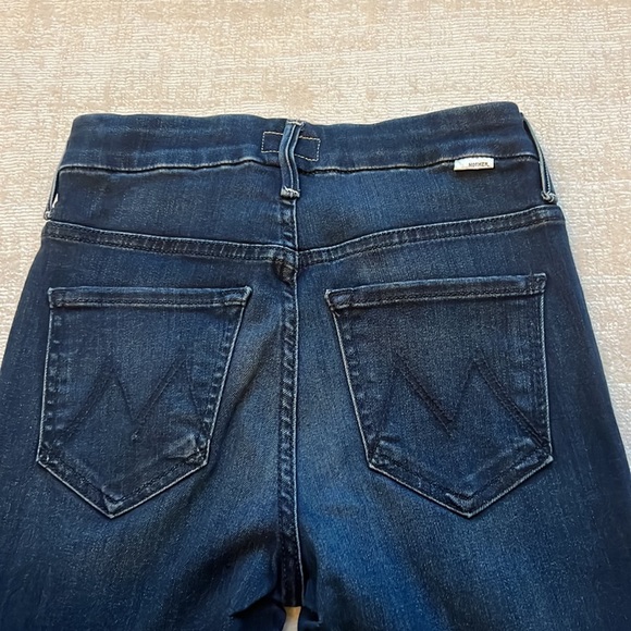 Mother The looker ankle fray jeans- dark denim - Picture 5 of 5